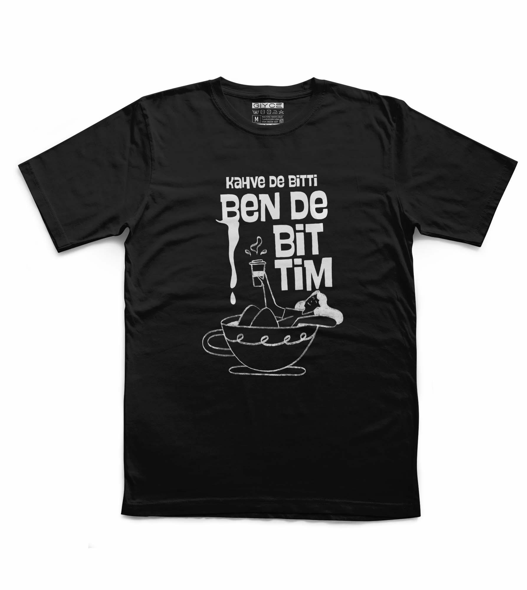  Bende Bittim Kahvede Unisex Siyah Tshirt
