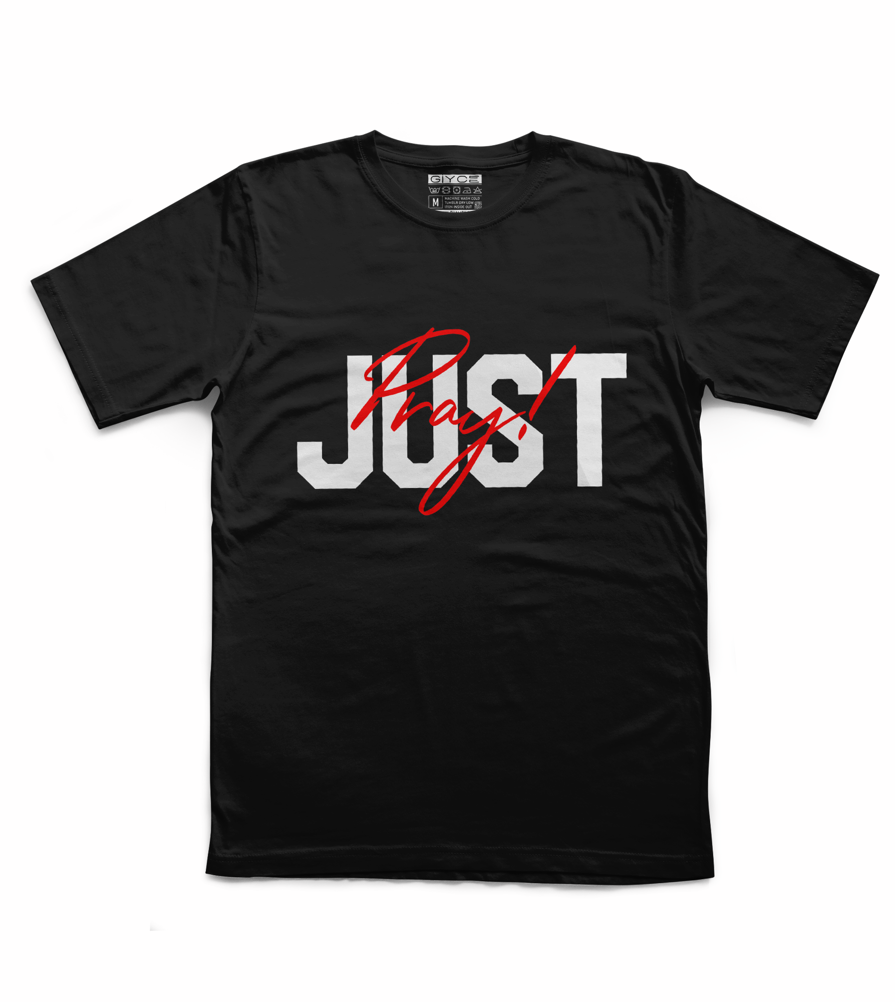  Just Pray Unisex Siyah Tshirt