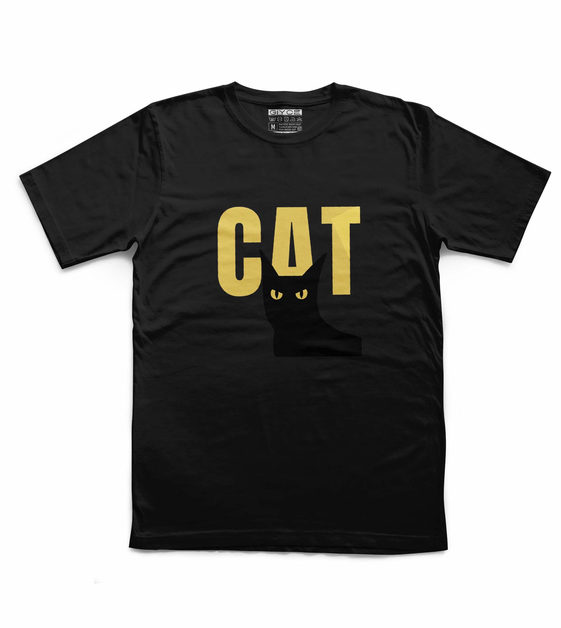 Kara Kedi Unisex Siyah Tshirt