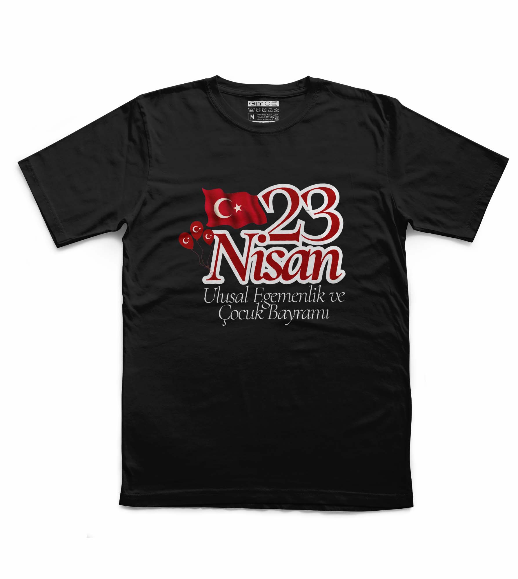 23 Nisan Unisex Siyah Tshirt