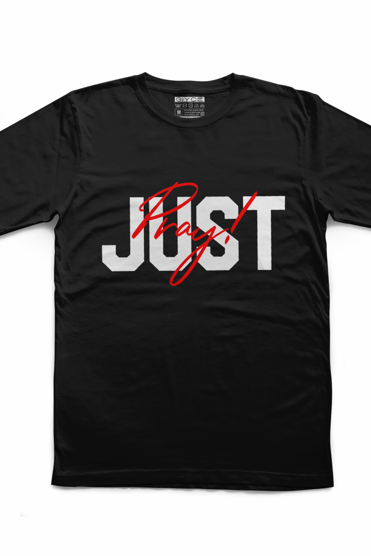  Just Pray Unisex Siyah Tshirt