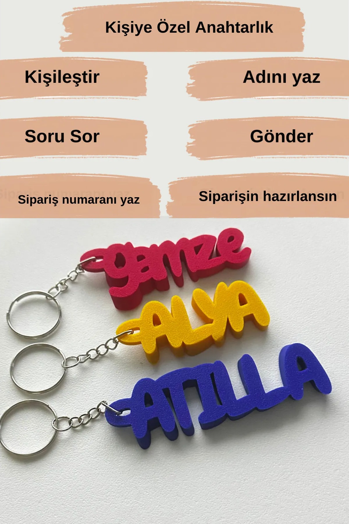 Kişiye Özel İsimli Anahtarlık - Özelleştirilebilir Hediye