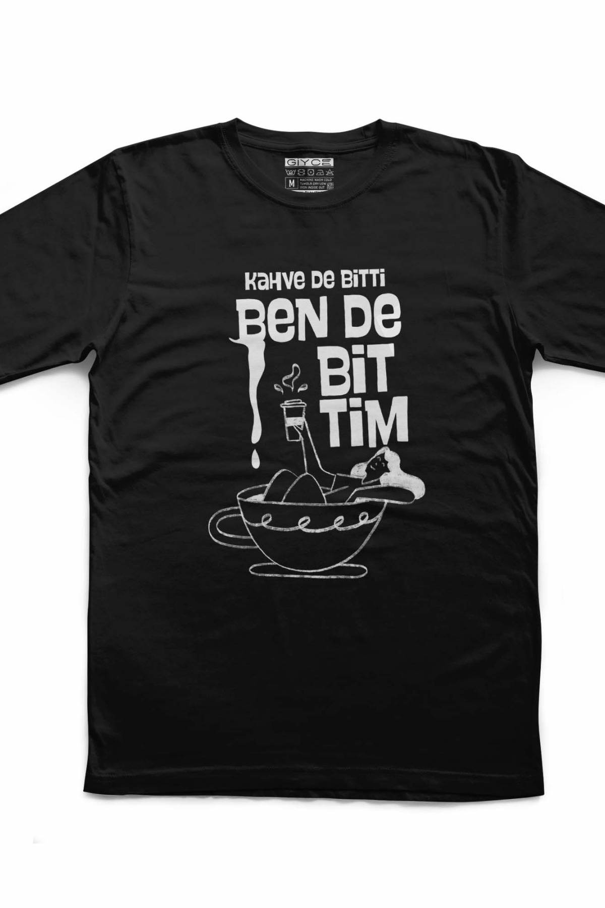  Bende Bittim Kahvede Unisex Siyah Tshirt