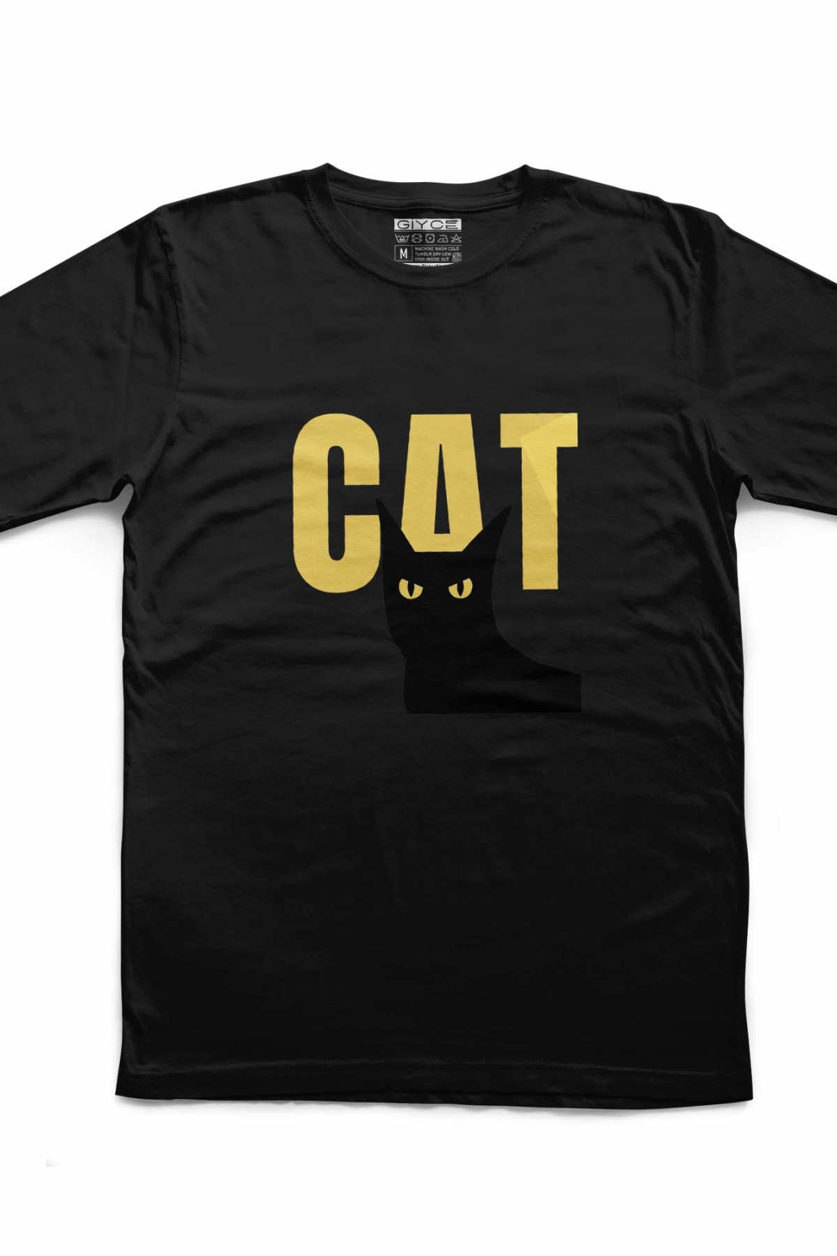 Kara Kedi Unisex Siyah Tshirt