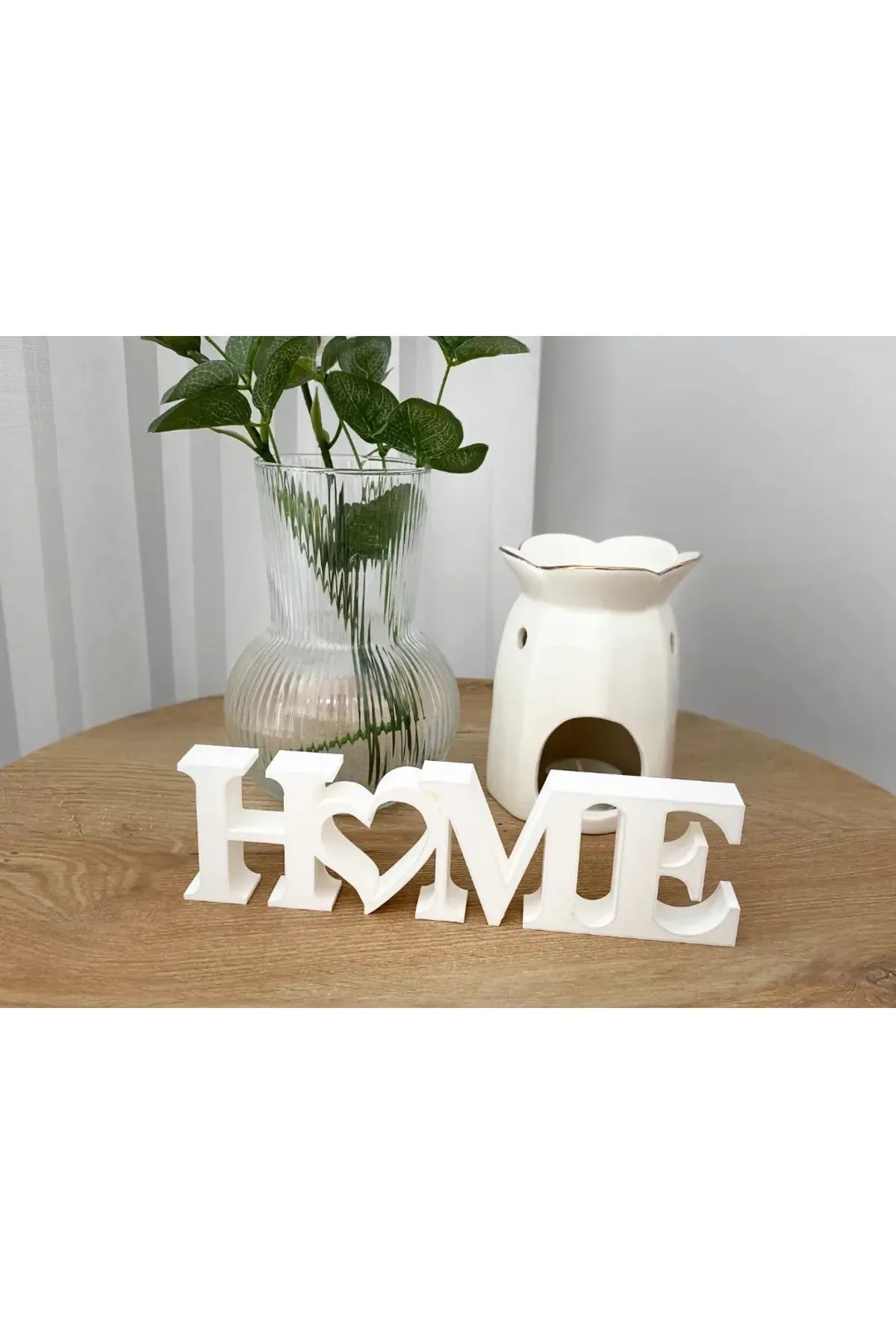 Kalpli Home Yazılı Dekoratif Biblo Masaüstü Dekor - Beyaz - Tek Ebat