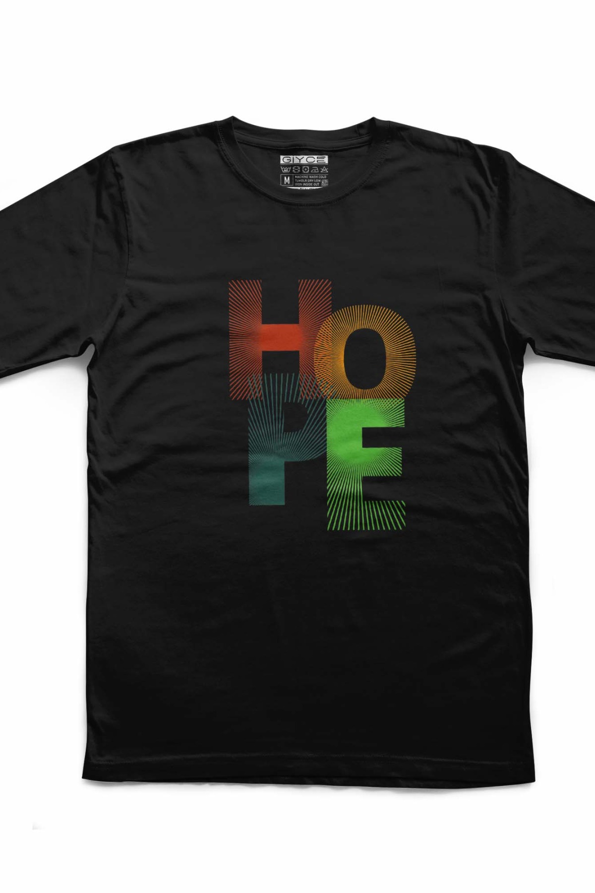 Hope Baskılı Unisex Siyah Tshirt
